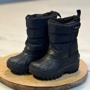 LONDON FOG Jett Waterproof Kids Toddler Snow Boot, Insulated Fleece Lined Size 6